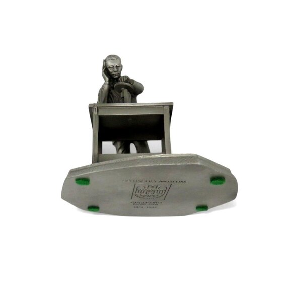 DEUTSCHES MUSEUM Pewter Inventor Guglielmo Marconi Vintage Figurine - Picture 9 of 11